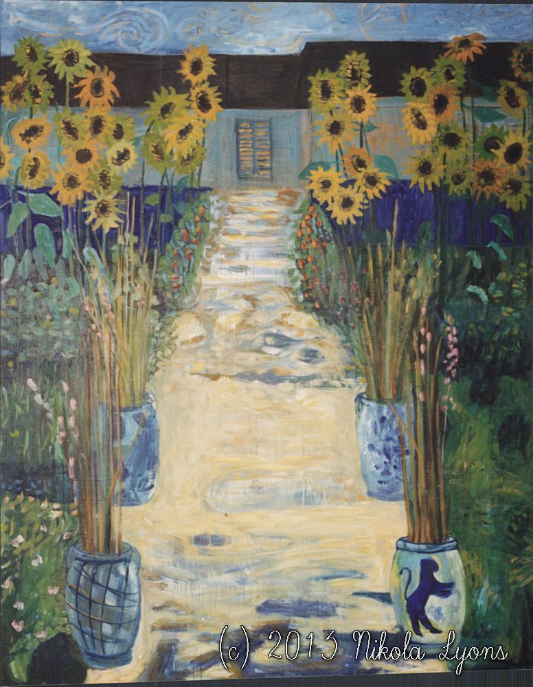 Nikola Lyons: Path With Sunflowers_II